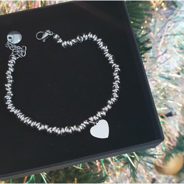 Bracciale Acciaio con Cuore