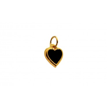 Ciondolo Cuore Basic Oro Nero